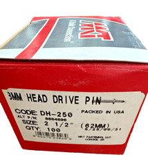 MKT Fastening Uniset 62 MM DH-250 8 MM Head Drive Pin 2.5″ Long Quantity 100 New