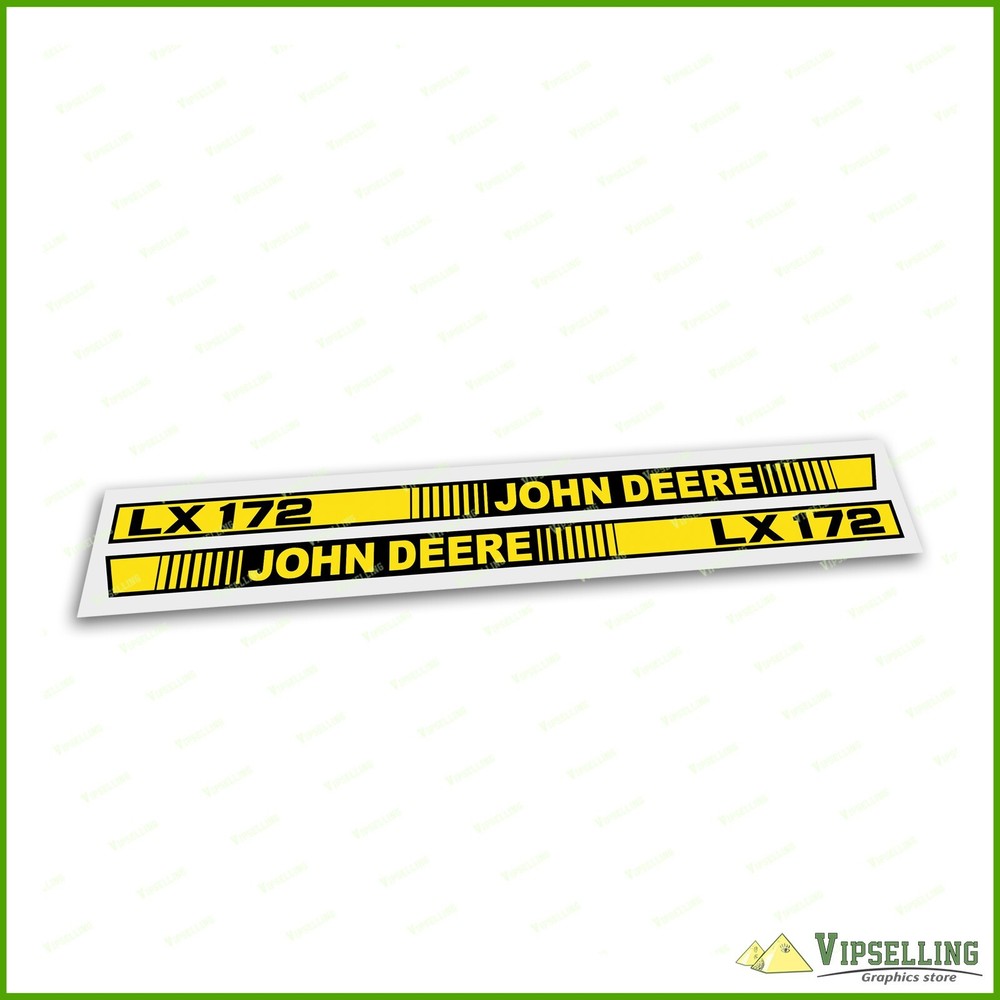 John Deere LX172 Lawn Tractor Hood Left Right Stripes Decals Stickers Lengths