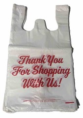Bags 1/5 Large 23 x 13 x 8″ Thank You” T-Shirt Plastic Grocery Shopping Bags