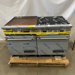 IMPERIAL 48″ Wide Natural Gas Range With 4 Burners 24″ Griddle and 20″ Ovens**