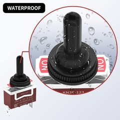 4 Pack 12V (ON)-Off-(ON) Momentary Toggle Switch Waterproof SPDT 3 Way 30A