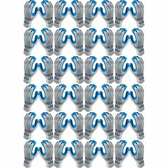 ATLAS Fit 300 Showa Latex Palm-Dipped Blue Medium Rubber Work Gloves, 24-Pairs