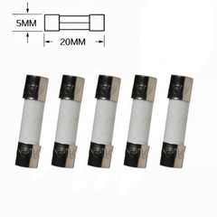 10Pcs 250V 3A F3AL250V 3 amp Fast Blow Acting Quick Ceramic Fuses 5x20mm