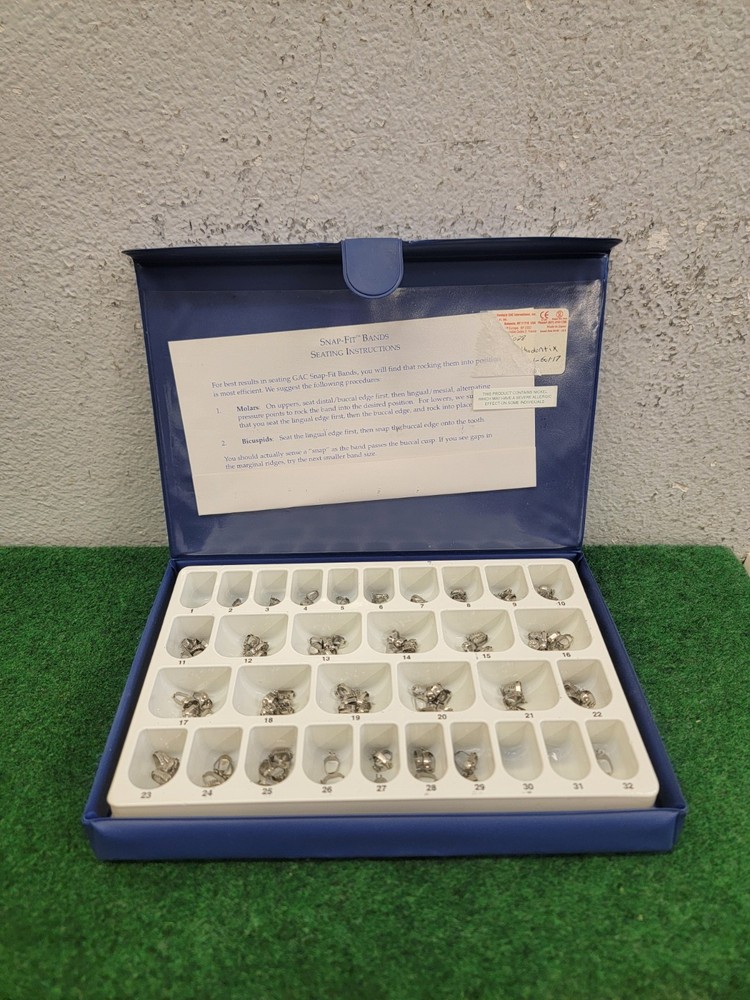 GAC Orthodontic Molar Bands MBT Lingual Cleat Convertible Tubes Upper Incomplet