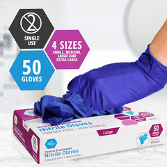 Nitrile Medical Exam Gloves – Disposable Powder & Latex-Free Surgical Gloves for