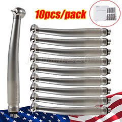 10 Pcs NSK Style Dental High Speed Handpiece Push Button Type 4Hole