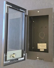 NOTIFIER ABF-1DB SEMI-FLUSH MOUNT ANNUNCIATOR BACKBOX W/ LOCKING DOOR PRE-OWNED