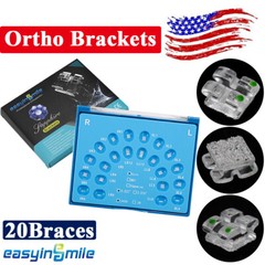 Ortho Monocrystalline Sapphire Brackets Dental Clear Brace MBT/ROTH 022 345Hooks