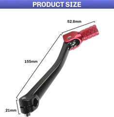Gear Shifter, CNC Aluminum 2″ Shift Lever, Car Accessories Fo Color: Black&Red