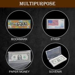 100 Pack Acid Free Paper Money Sleeves With Storage Case Dollar Bill Holders US