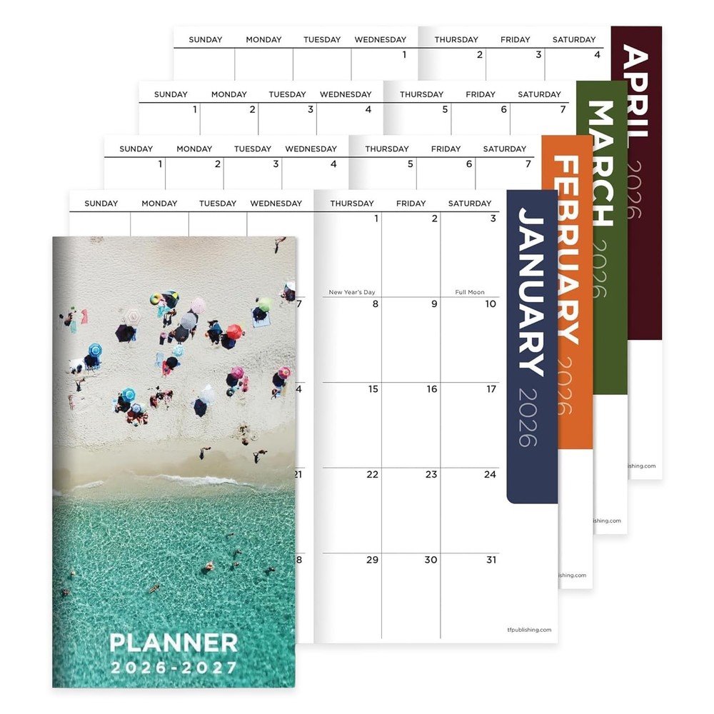 2026-2027 Pocket Planner 2 Year Monthly Calendar 3.5×6.5