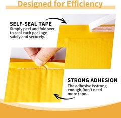 25 Self-Sealing Kraft Bubble Mailers 8.5×12 – Sturdy & Reliable for Shipping