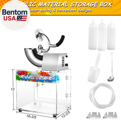 48L Snow Cone Machine, 500LB/H Commercial Shaved Ice Machine, 300W Electric Ice