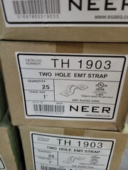 1 – BOX Neer TH1903 EMT STRAP 2 HOLE 1” NEW OLD STOCK ** Box of 25 **
