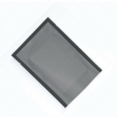 5x7in Matte Black Foil Mylar Flat Open Top Pouch Bag w/ Clear Back &Machine