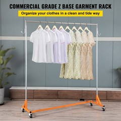 VEVOR Z-Truck Clothing Rack Rolling Garment Z Rack Lockable Casters Heavy-duty