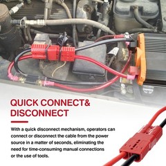 24 FT Heavy Duty Quick Disconnect Winch Power Cable 4 Gauge 4 AWG Copper Wiring