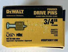 ✅ DeWALT 3/4” Powder Drive Pins 19.05mm ddf3001100 15 Boxes of 100 ea = 1,500!