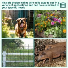 Gisafai Galvanized Welded Wire Fence 4 ft X 50 ft for Dog Chicken Hog Deer Go…