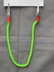 3 Pcs Dental Patient Bib Clip Napkin Holder Flexible Coil White Orange&Green 16”