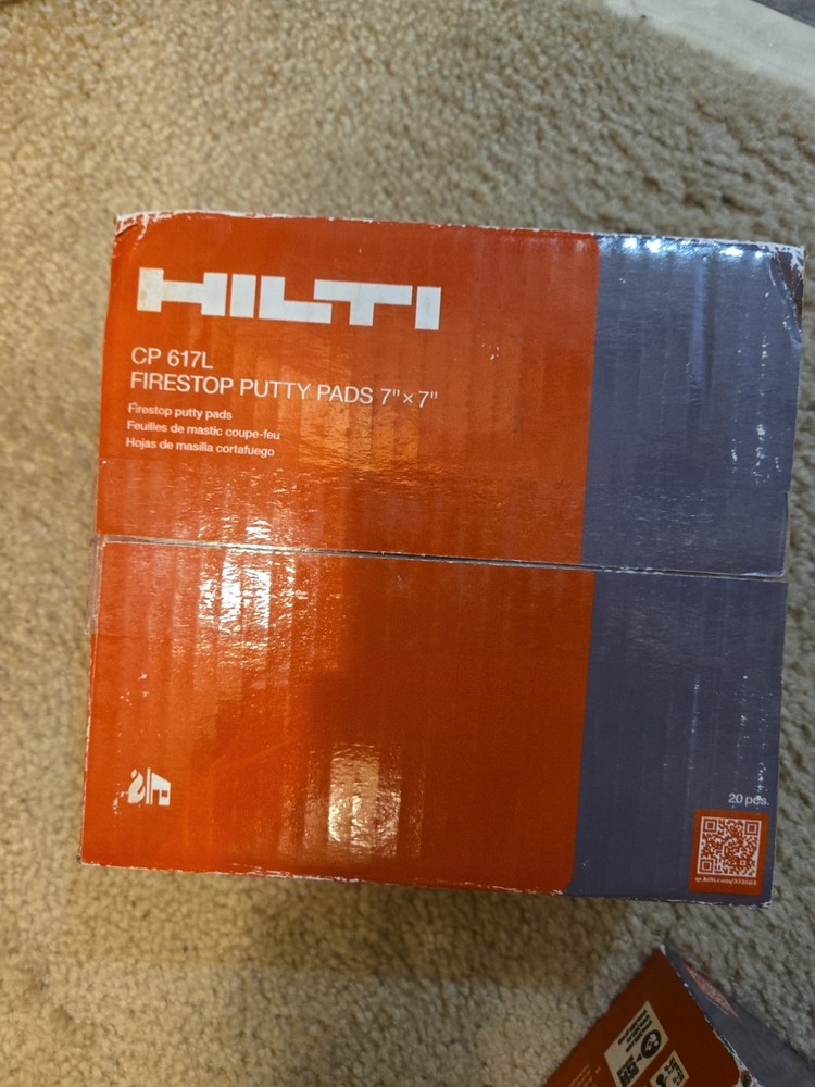Hilti CP 617L Firestop Putty pad 1 Box Of 20 NEW + FAST SHIP! 7×7