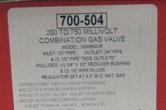 Robertshaw Gas Valve 700-504 7000BMVR for Frymaster Vulcan Garland 54-1009