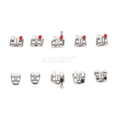 AZDENT Dental Ortho MINI Self-Ligating Brackets Brace 0.022″-Roth/ MBT Hooks 345