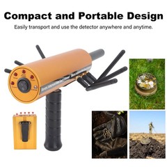 AKS Metal Detector Handheld 6 Antenna Metal Pinpointer 30m Depth 1200m Range