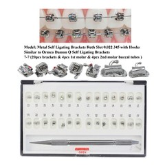 Self Ligating Damon Q Brackets Ceramic Metal Orthodontic Braces Roth MBT 022 345