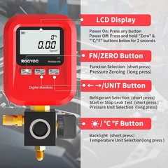 Digital Single Manifold Gauge, HVAC Refrigerants Digital AC Gauges Pressure Gaug