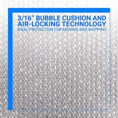 Pacific Mailer Bubble Cushioning Wrap Rolls, 3/16″ x 12″ x 15′ ft Total, Perfora