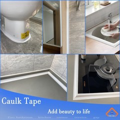 White Caulk Tape for Bath & Kitchen,Caulking Tape for Bathroom Caulking White Se