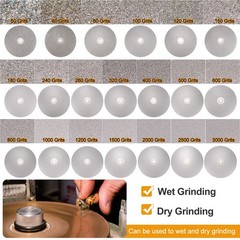 6″ x 1/2″ Arbor Flat Diamond Lap Set for GRINDING 1000-3000 Grit