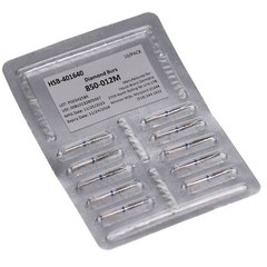 House Brand Dentistry 401640 FG 850-012M Round End Taper Medium Diamond Burs 10P