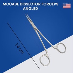 McCabe Facial Nerve Dissector 14cm Curved Smooth Jaws Sharp German Grade Steel