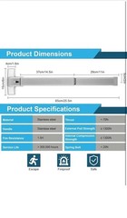 25.5″ Panic Exit Device – Stainless Steel Push Bar Lock for Single/Double Doors,