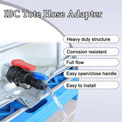 IBC Tote Hose Adapter, 2″ Cam Lock Adapter for 275-330 Gallon IBC Tote Tank with