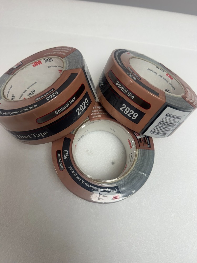 3M™ General Use Duct Tape 2929, Silver, 1.88 in x 50 yd, 5.5 mil, 3 pack