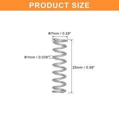 Wire Diameter 0.039″, OD 0.28″, Free Length 0.98″ Mechanical Compressed Spring