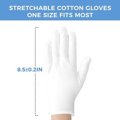 3 Pairs Cotton Gloves for Dry Hands Sleeping, Soft Moisturizing Eczema Gloves…