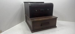 McCaskey Register Co. Antique Hotel Registry Roll Top File Chest
