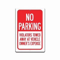 No Parking Sign Rust-Free Weatherproof Aluminum Warning Sign 8×12 In