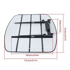 52″ X 52″ White Tuff Top Tractor & Mower Canopy For ROPS 2″ x 2″ or 2″ x 3″