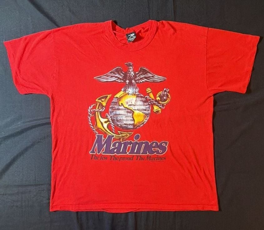 Vintage 1993 Rothco US Marines Eagle Globe and Anchor Single Stitch T-Shirt