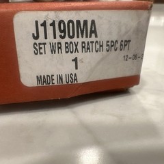 Proto J1190MA 5 Pc. Metric Ratcheting Box Wrench Set – 6 & 12 Point Made In USA