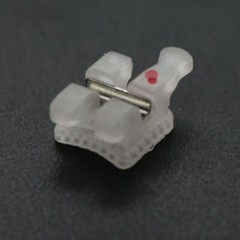 Orthodontic Ceramic Brackets w/Metal Slot 022 018 Roth MBT 3 Hook Braces Clarity