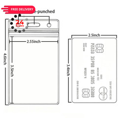 10 Pack Vertical ID Badge Holders – Extra Thick Clear Vertical,