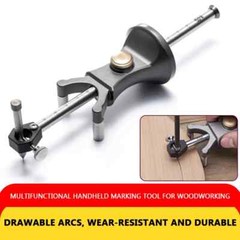 Woodworking DIY Dual-Purpose Straight & Curved Line Marker Parallel Line Marker