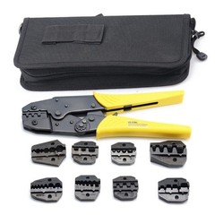 Ratcheting Crimping Tool Kit Cord End Terminals Wire Crimper Pliers w/ 8 Dies US