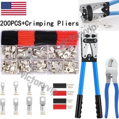 Crimping Tool Cable Lug Crimper Wire Plug Pliers Battery Terminal Assortment Kit